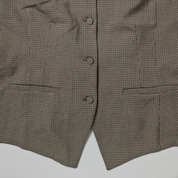 Abercrombie & Fitch Houndstooth Vest in Brown and Black - Picture 12 of 16